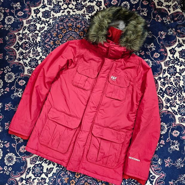 아베크롬비 라쿤퍼 양털 멀티포켓 점퍼 L size