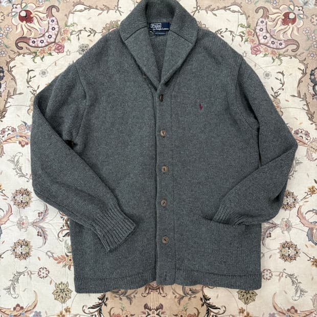 폴로랄프로렌 포니로고 숄카라 가디건