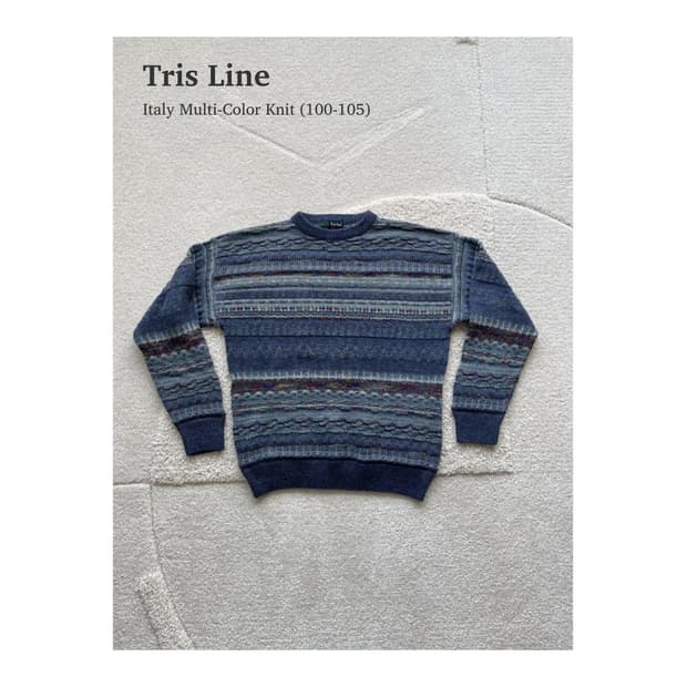 트리스라인 이태리 페어아일 니트 (100-105)