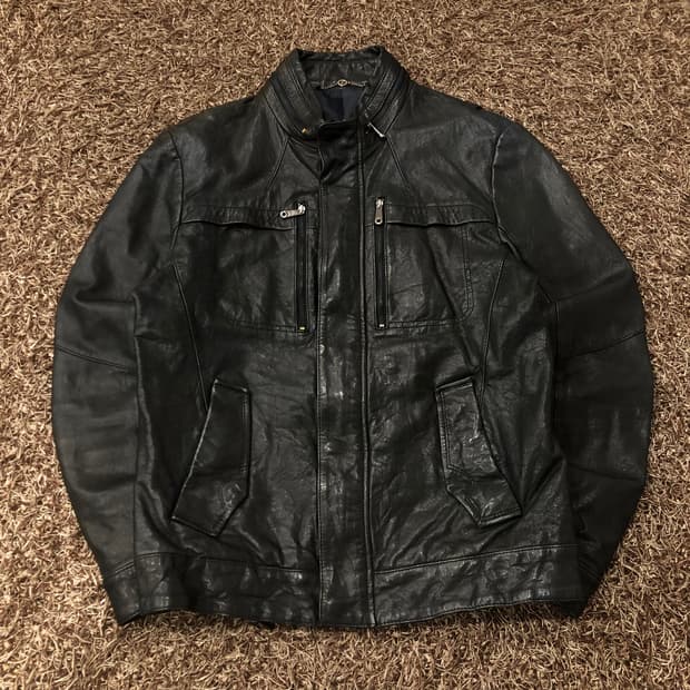 지이크 파렌하이트 양가죽 멀티포켓 라이더 가죽 레더 자켓