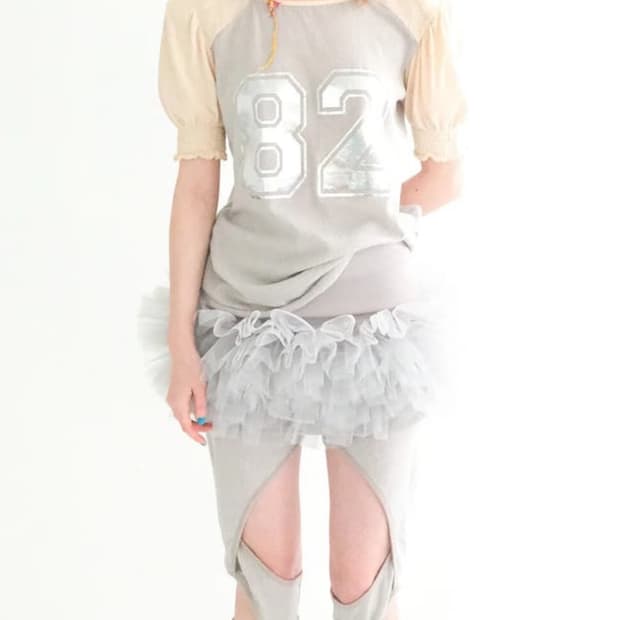 샵 페어리 볼륨 튤 스커트 그레이jersey volume tulle sk