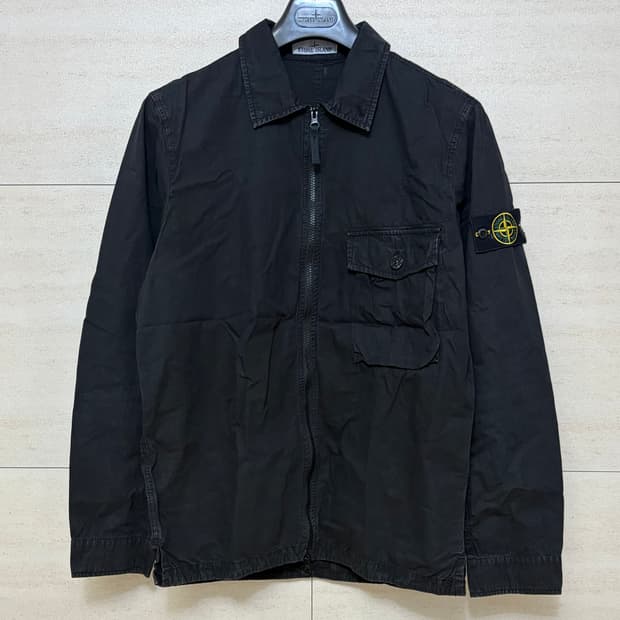 스톤아일랜드 올드이펙트 오버셔츠 블랙