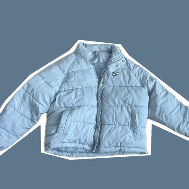 론론 패딩 블루그레이