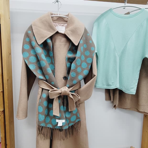 멜본 캐시미어 핸드메이드 롱코트