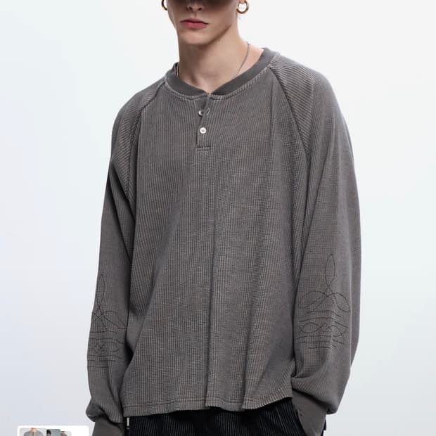 RSSC 와플 헨리넥 롱슬리브 