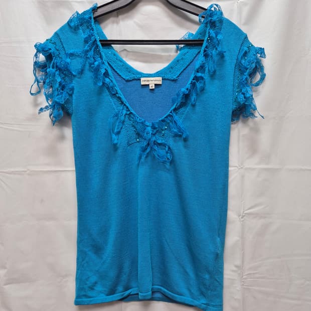 알마니 니트 블라우스