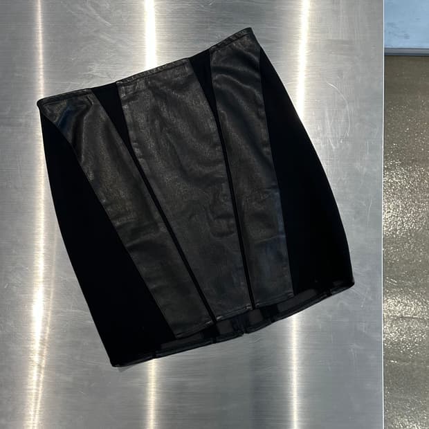 Helmut Lang Leather Mini Skirt