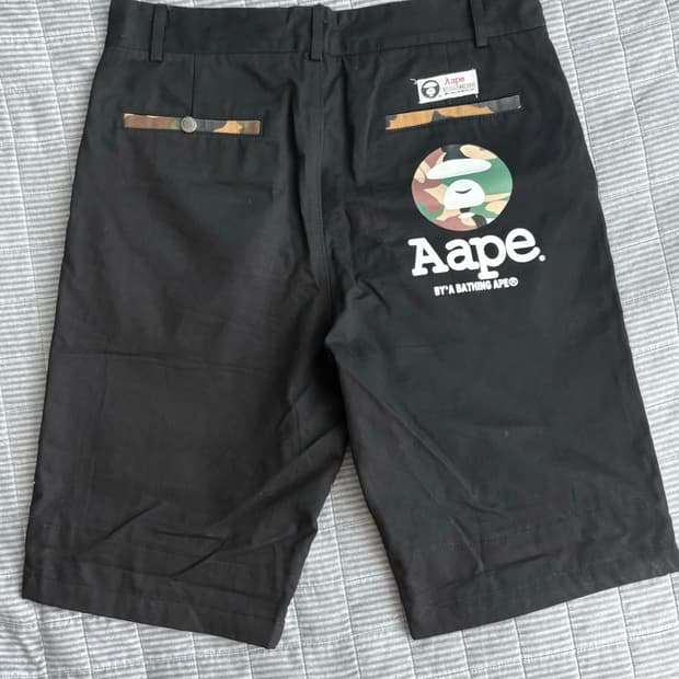Aape 카모&블랙 반바지 L