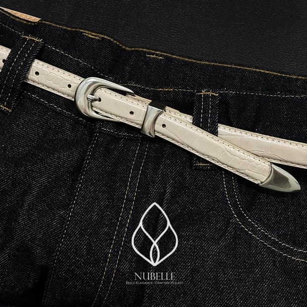 🌗 Alligator western belt / 크로커다일 웨스턴 벨트