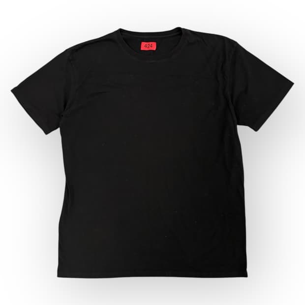 2XL)424 블랙 티셔츠