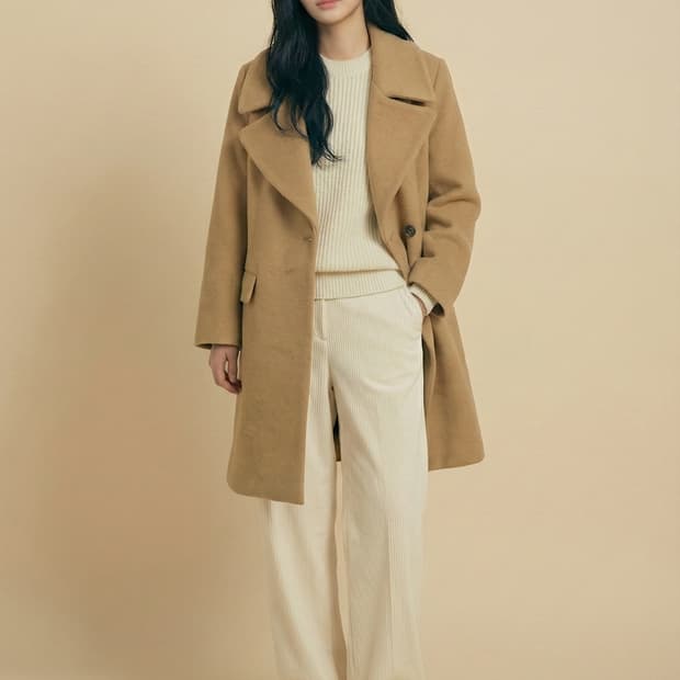 블루민 울 90% 클래식 롱 코트 2(M)