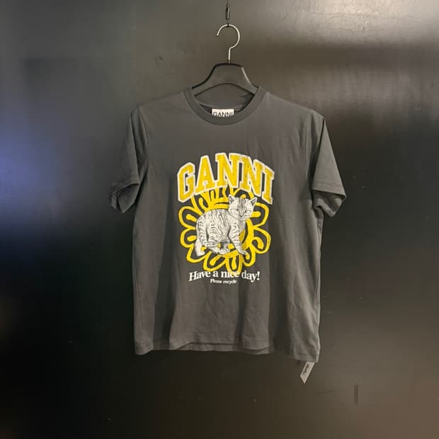 Ganni 가니 릴렉스드 프린팅 반팔티셔츠