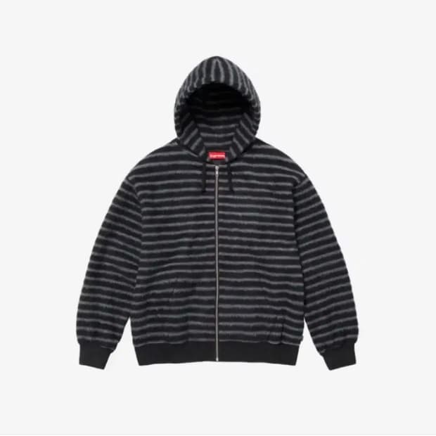 슈프림 브러쉬드 후드집업 L