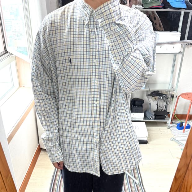 xxl 폴로 블레이크 체크 셔츠