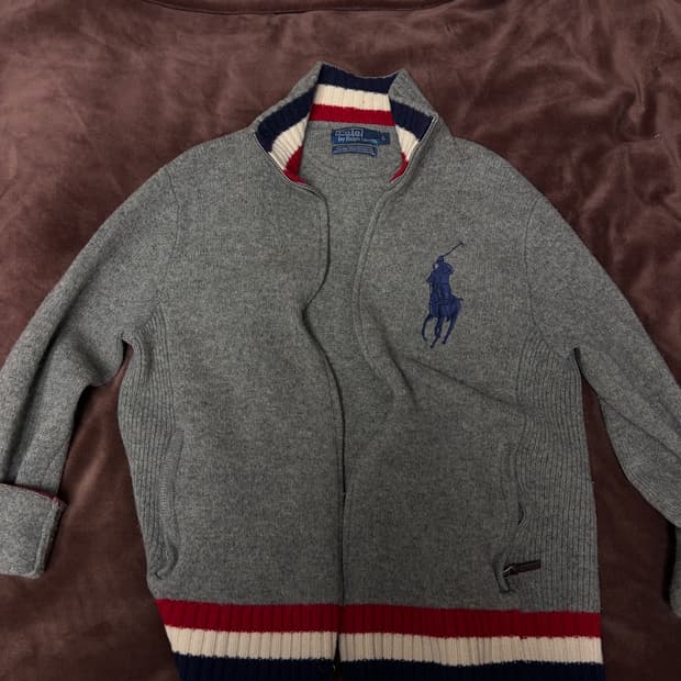 폴로 빅포니 니트집업