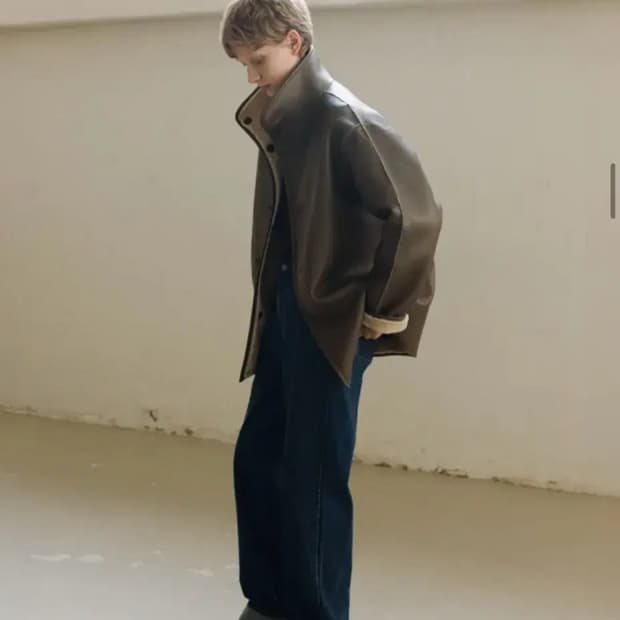 모이아 리버시블 무스탕 reversible fur coat (taupe)