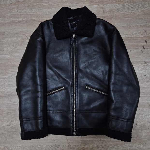 SLOW.TEMPO 슬로우템포 남성 가죽 양털 무스탕 자켓 L(100)