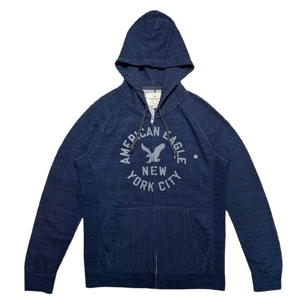 AMERICAN EAGLE 후드집업 블루 M