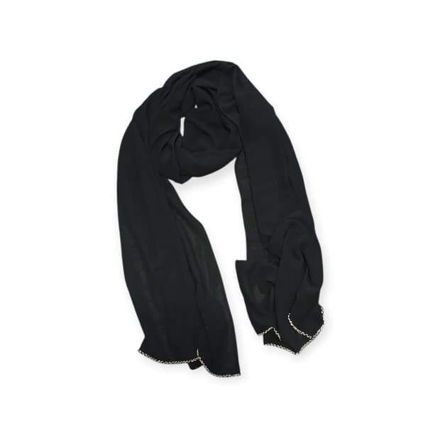 갸루 쥬얼리 블랙 스카프