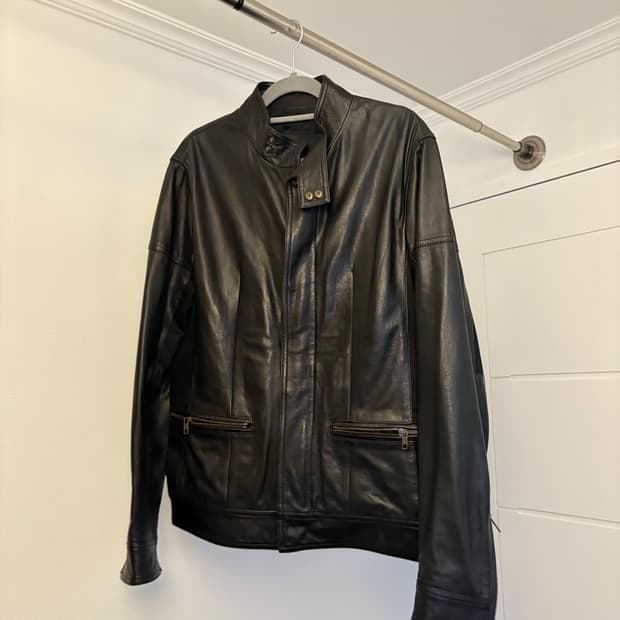 지방시 빈티지 가죽 자켓 