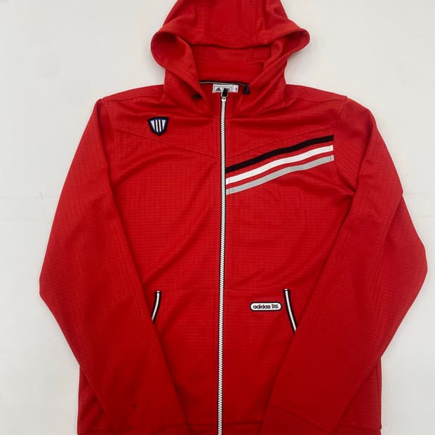 아디다스 레드 후드 집업 (M)