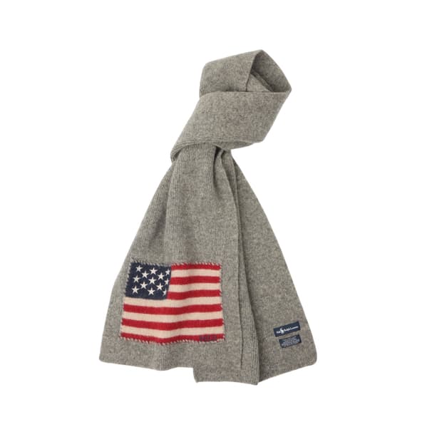 폴로 랄프로렌 성조기 그레이 울 머플러