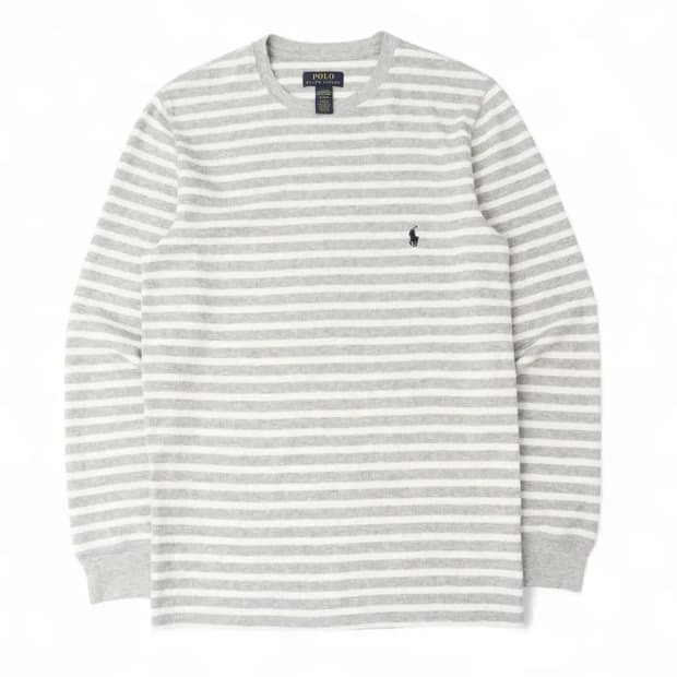구함) 폴로 랄프로렌 그레이 스트라이프 와플 롱슬리브