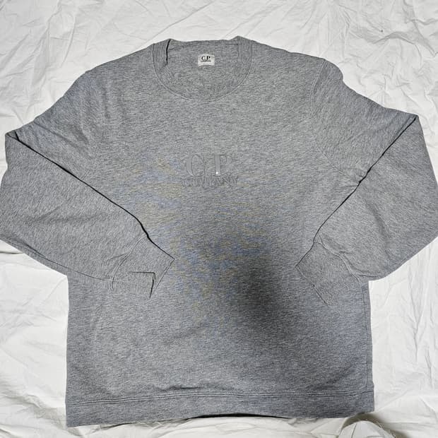 C.P컴퍼니 히든로고 맨투맨 그레이 L