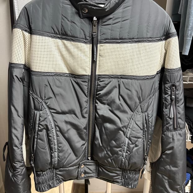 앤더슨벨 패디드 바이커 자켓 차콜 S size