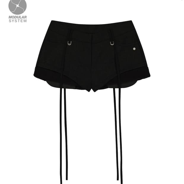 Micro Wool Shorts / Black size2