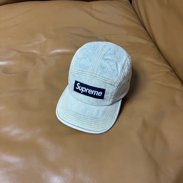 Supreme 슈프림 23ss 워시드 더티 데님 캠프캡 모자 Denim