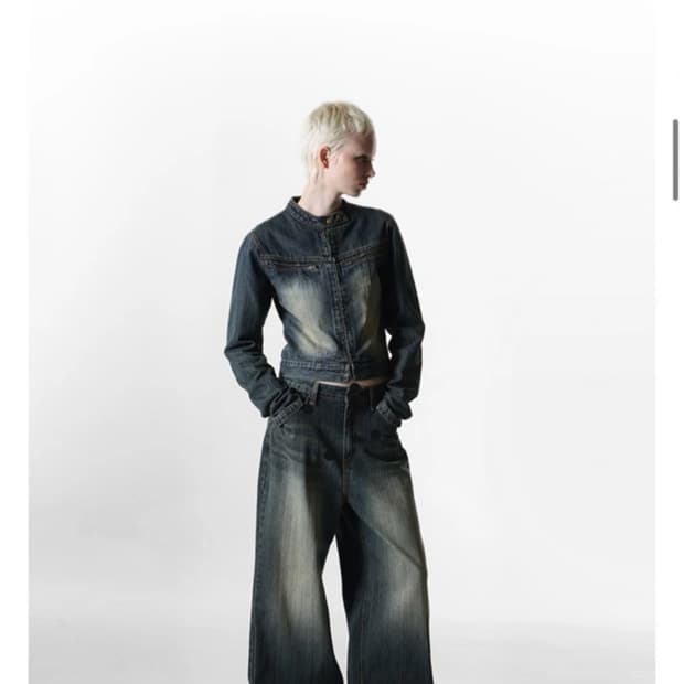 블랙업 데님 셋업