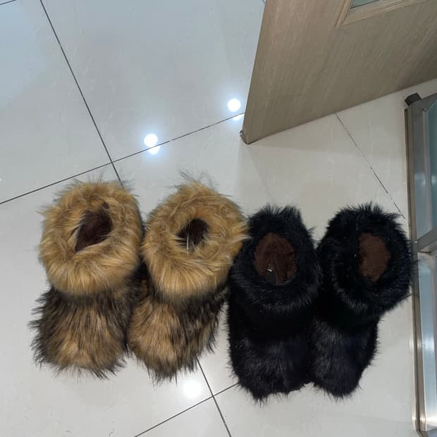 키치 털 어그 부츠