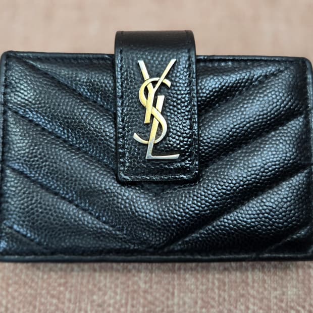 생로랑 정품  아코디언 카드지갑