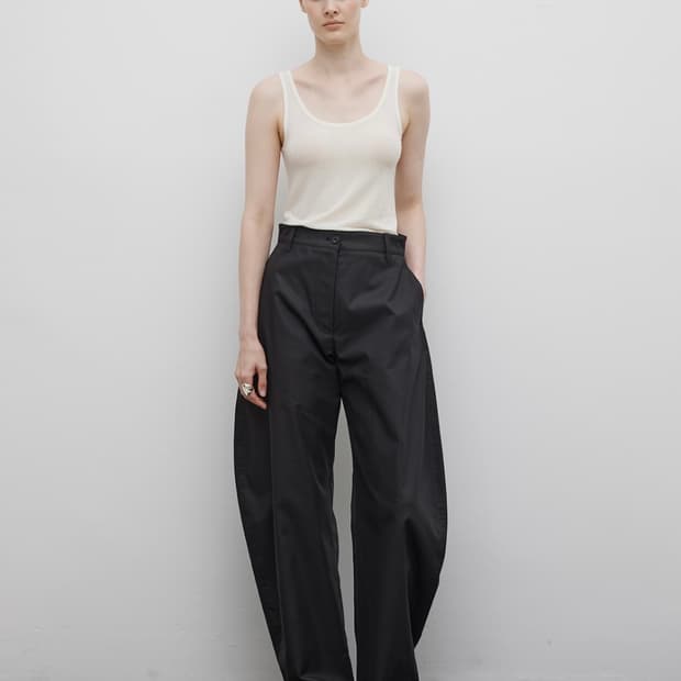 R2W VAYNE CURVED COTTON TENCEL PT - 블랙