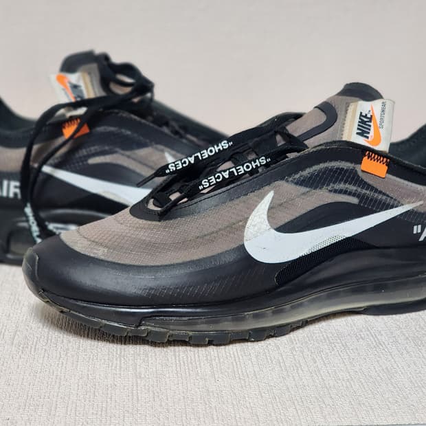 나이키 X 오프화이트 에어맥스 97 블랙 265mm