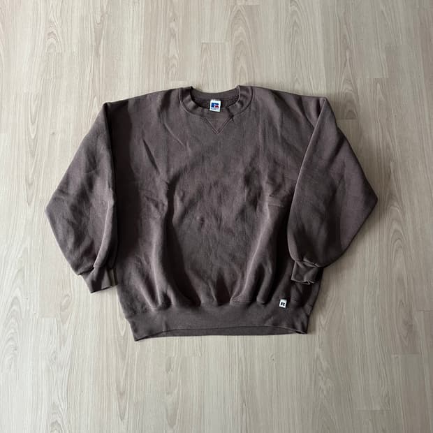 [2XL] 90s 빈티지 러셀 스웻셔츠 맨투맨 초코브라운