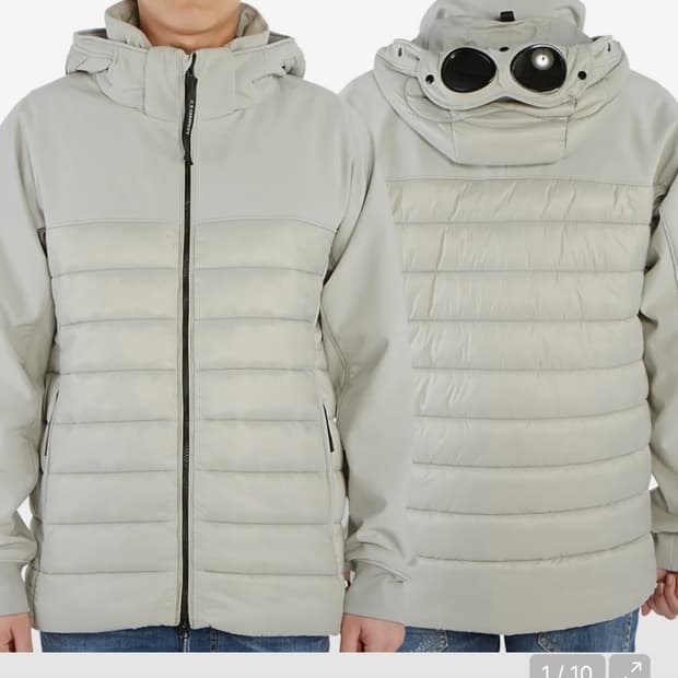 Cp컴퍼니 소프트쉘 고글 경량패딩 50 