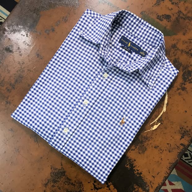 폴로랄프로렌 블루 깅엄 체크 옥스포드 셔츠 여성 55 66 남성 97 