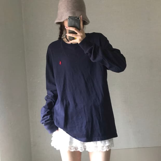 폴로 네이비 롱슬리브