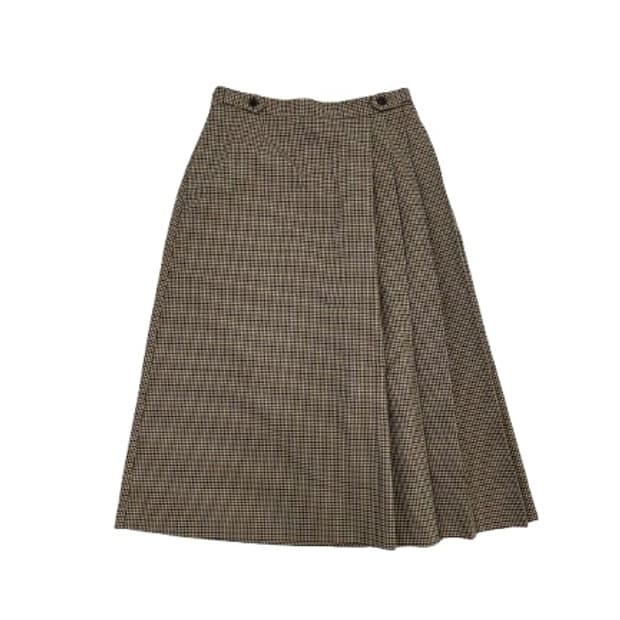 GU 플레어 체크 스커트