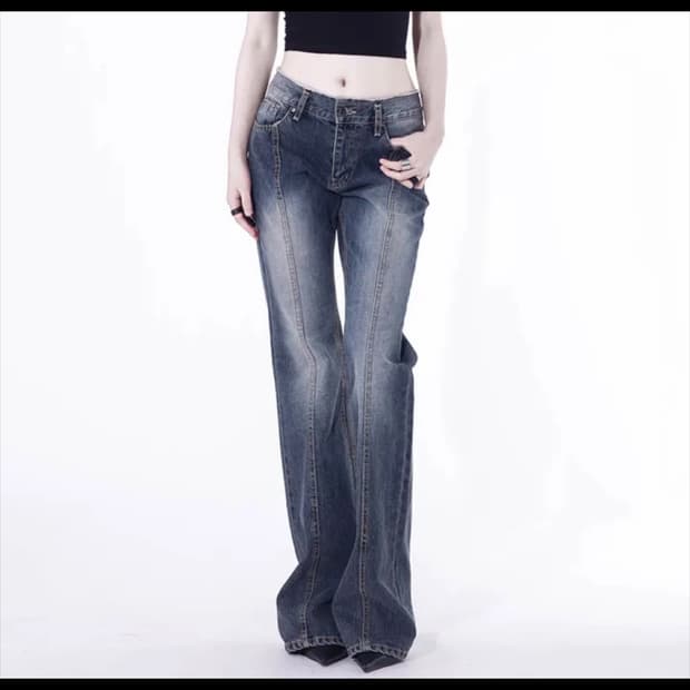 골반핏 로우라이즈 여성 부츠컷 청바지 M