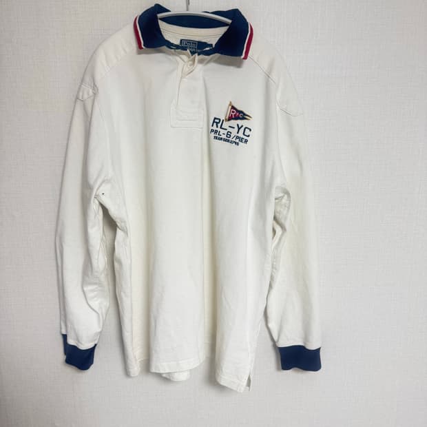 폴로 랄프로렌 화이트 XL 요트 티셔츠