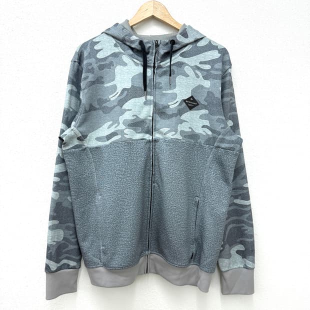 퀵실버 카모 패턴 풀집업 후드 집업