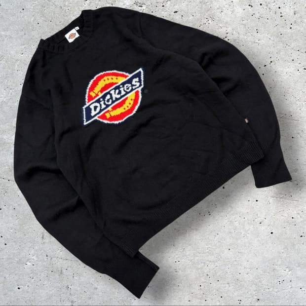 [XL] 디키즈 빅로고 블랙 로고 니트 B340