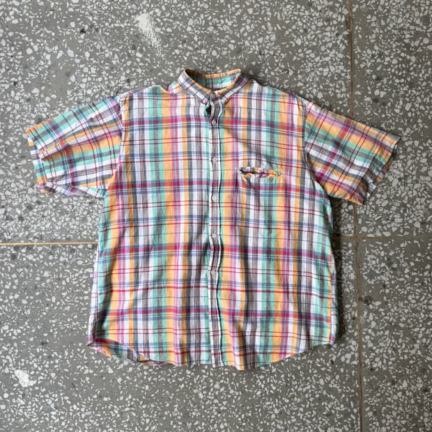 90s 꼼데가르송 다나카 옴므 반팔 셔츠