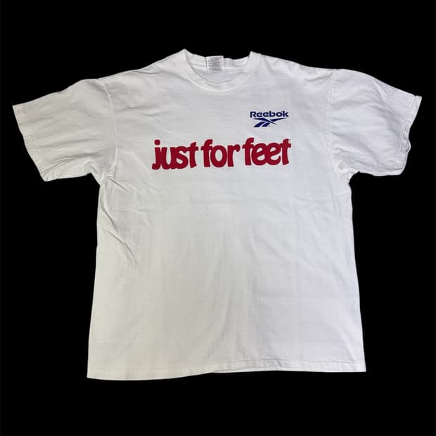 빈티지 90s 리복 just for feet 티셔츠 XL