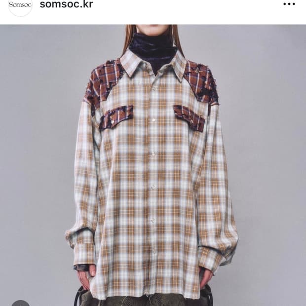 LUCY RAW - CUT WESTERN SHIRT_BEIGE