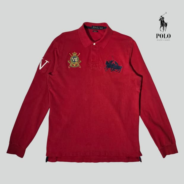 [L]폴로 랄프로렌 더블 빅포니 치프키프 카라 롱슬리브