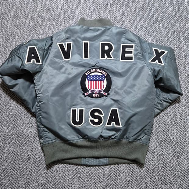 Avirex 50주년 ma-1 M 세이지